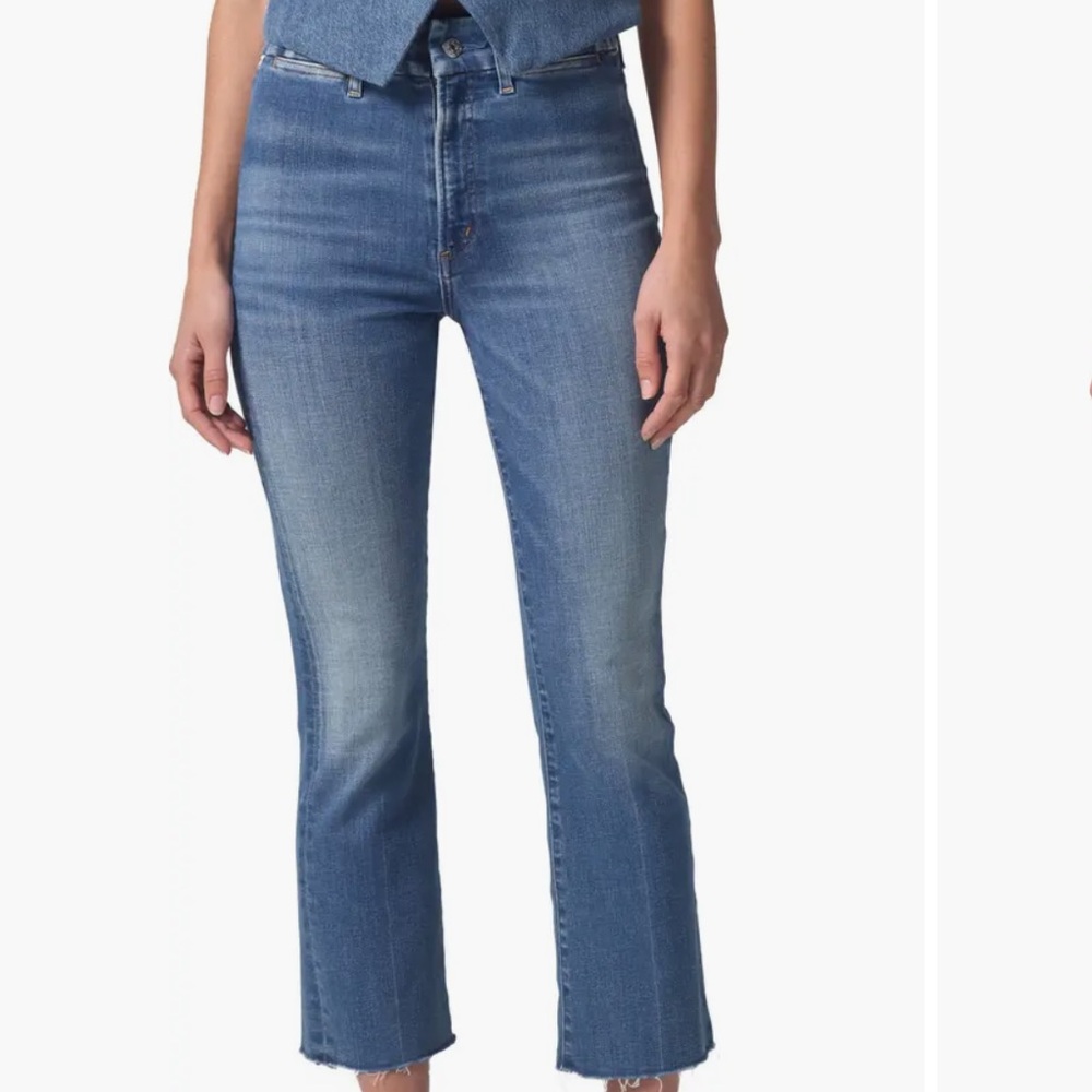 Citizens of Humanity Isola Raw Hem Crop Bootcut Jeans